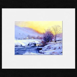 Evening Light on Shee Water, Small Mounted Print by Colin Robertson