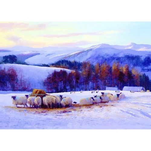 Early Morning Breakfast Guest, Small Mounted Print by Colin Robertson - Image 2