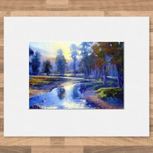 Spring Morning, Glen Derry, Small Mounted Print by Colin Robertson