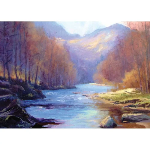 Autumn Sunlight, Glen Lyon, Small Mounted Print by Colin Robertson - Image 2