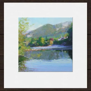 Quiet Reflections, Dunkeld, Small Mounted Print by Colin Robertson