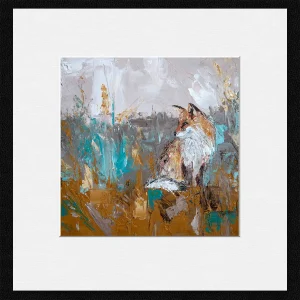 Autumn Fox, Small Mounted Print by Charlotte Strawbridge