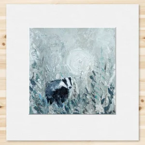 Midnight Stroll, Small Mounted Print by Charlotte Strawbridge