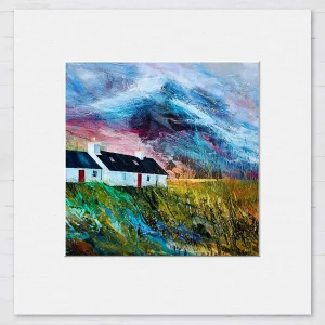 Two Chimneys, Small Mounted Print by Fiona Matheson