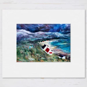 Blue Washing, Small Mounted Print by Fiona Matheson