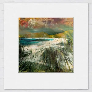 Machair Mix, Small Mounted Print by Fiona Matheson