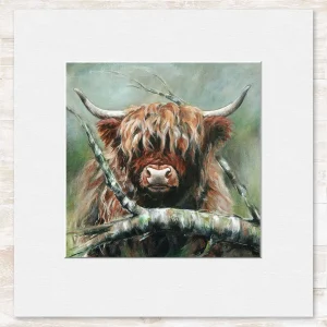 Milis Playing peekaboo, Small Mounted Print by Hilary Barker
