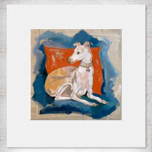 Contented, Small Mounted Print by Ingrid Nilsson
