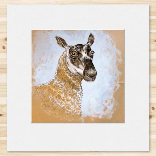 Bernadette, Small Mounted Print by Ingrid Nilsson