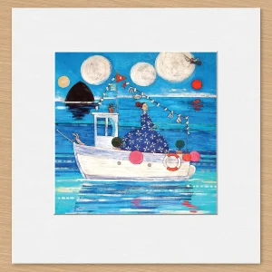 Engelflusterer, Small Mounted Print by Ingrid Nilsson