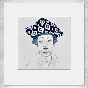 Mabel 1972, Small Mounted Print by Ingrid Nilsson