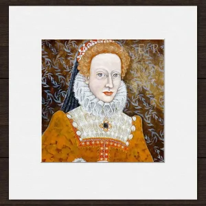 Elizabeth I, Small Mounted Print by Ingrid Nilsson