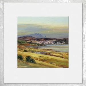 Portree, Small Mounted Print by John Bathgate