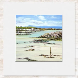 Calm Morning, Arisaig, Small Mounted Print by John Bathgate