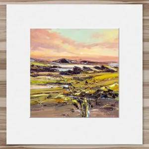 Low Sun, Lewis, Small Mounted Print by John Bathgate