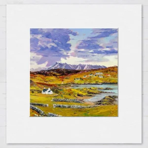 Ullinish, Small Mounted Print by John Bathgate
