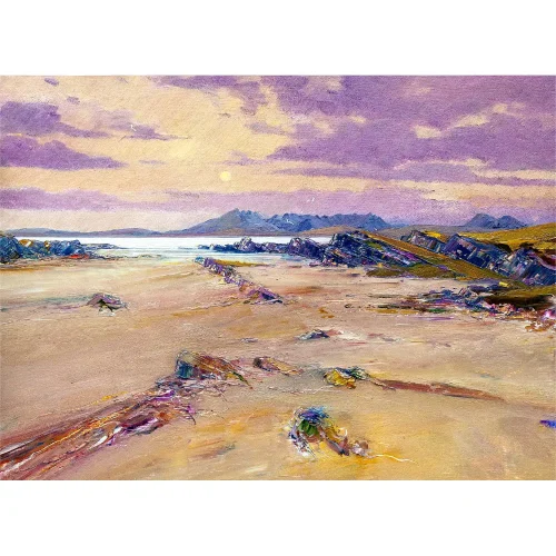 Skye from Arisaig, Small Mounted Print by John Bathgate - Image 2