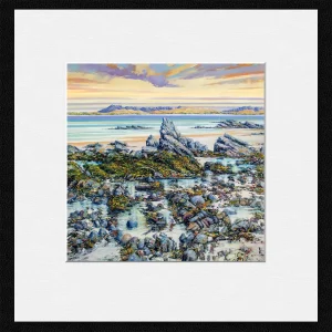 North from Tarskavaig, Small Mounted Print by John Bathgate