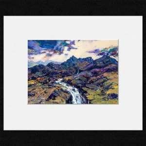 Sligachan, Skye, Small Mounted Print by John Bathgate