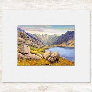 Loch Coruisk, Small Mounted Print by John Bathgate