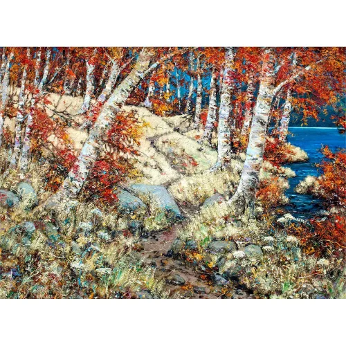 Loch Lomond Birches, Small Mounted Print by John Bathgate - Image 2