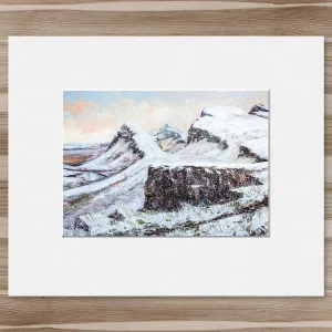 Quiraing, Skye, Small Mounted Print by John Bathgate