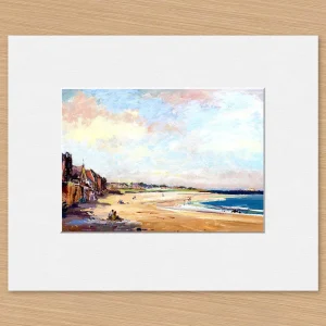 A Fine Day, North Berwick, Small Mounted Print by Joseph Maxwell-Stuart