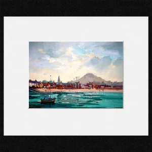 Across the Bay, North Berwick, Small Mounted Print by Joseph Maxwell-Stuart