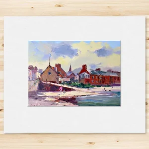 By The Sea North Berwick, Small Mounted Print by Joseph Maxwell-Stuart