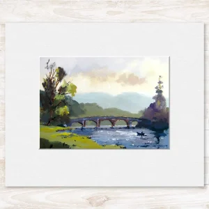 Dunkeld bridge, Small Mounted Print by Joseph Maxwell-Stuart