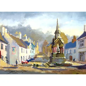 Dunkeld square, Small Mounted Print by Joseph Maxwell-Stuart