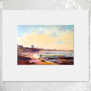 Late Afternoon, North Berwick, Small Mounted Print by Joseph Maxwell-Stuart