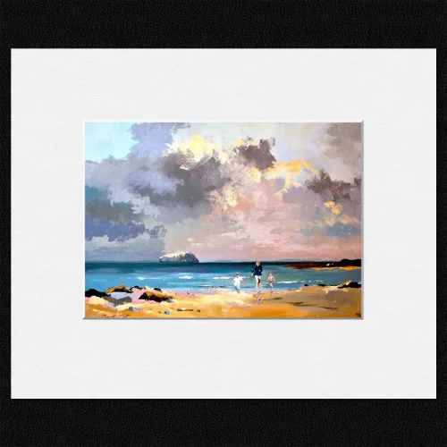On the Beach, Small Mounted Print by Joseph Maxwell-Stuart