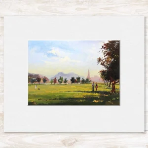 Summertime at the Meadows, Small Mounted Print by Joseph Maxwell-Stuart