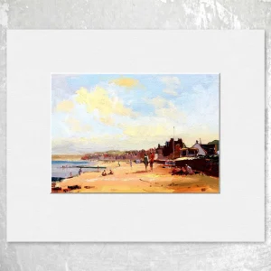 Summertime, North Berwick, Small Mounted Print by Joseph Maxwell-Stuart