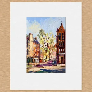 A Corner of Edinburgh, Small Mounted Print by Joseph Maxwell-Stuart