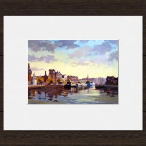 Late Afternoon, Water of Leith, Small Mounted Print by Joseph Maxwell-Stuart