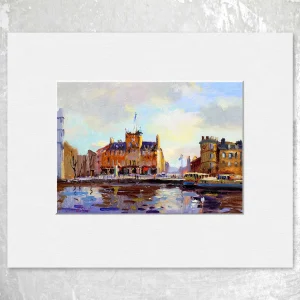Malmaison,The Shore, Leith, Small Mounted Print by Joseph Maxwell-Stuart