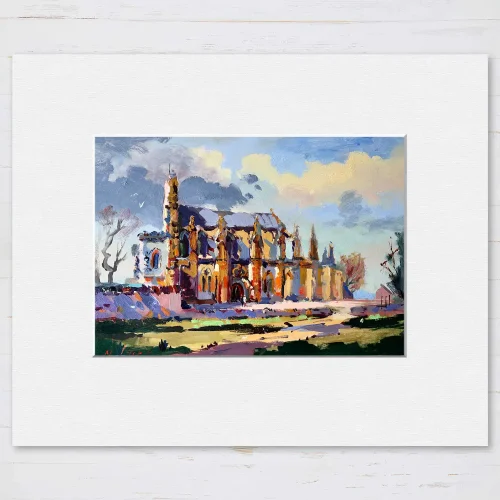 Rosslyn Chapel, Small Mounted Print by Joseph Maxwell-Stuart