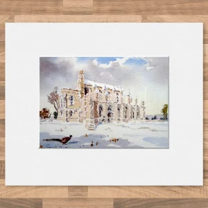 Rosslyn Chapel in Winter, Small Mounted Print by Joseph Maxwell-Stuart