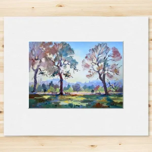 Autumn Afternoon, Inverleith, Small Mounted Print by Joseph Maxwell-Stuart