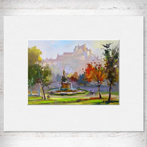 Autumn, Edinburgh, Small Mounted Print by Joseph Maxwell-Stuart