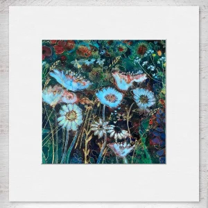 Night Garden, Small Mounted Print by Keli Clark