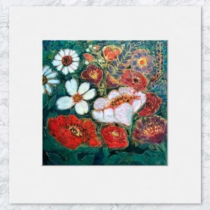 Tudor Roses, Small Mounted Print by Keli Clark