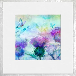 Thistles, Small Mounted Print by Lee Scammacca