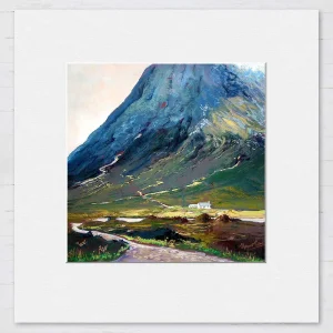 Below Buachaille, Small Mounted Print by Margaret Evans