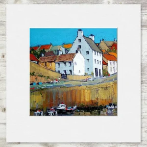 Crail Golds 1, Small Mounted Print by Margaret Evans