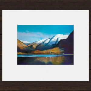 Sisters at Kintail, Small Mounted Print by Margaret Evans