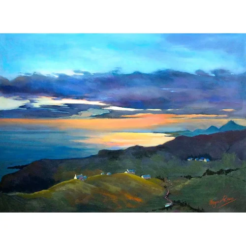 Skye Nightfall, Small Mounted Print by Margaret Evans - Image 2