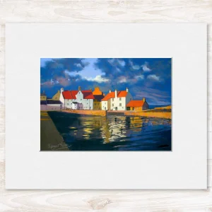 Last Light, East Neuk, Small Mounted Print by Margaret Evans